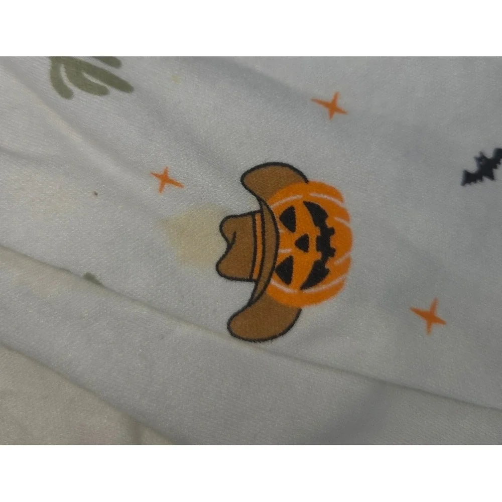 Chickpea Baby Howdy Pumpkin Halloween Bodysuit Hat Set 3pc White Orange 6-9M